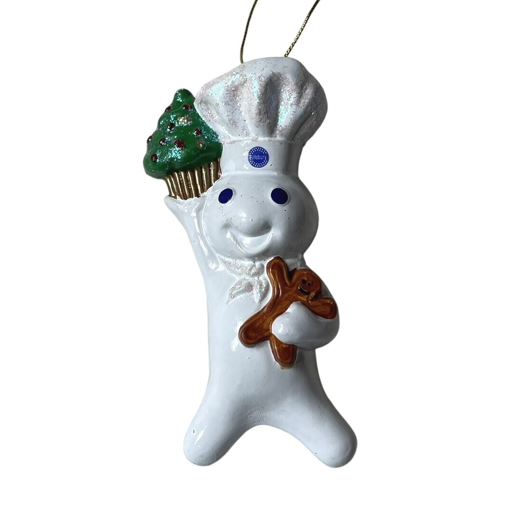 2001 American‎ Greetings Pillsbury Doughboy Christmas Ornament Cookie cupcake